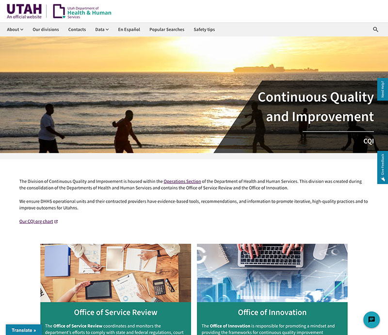 Office of Service Review reports dcfs.utah.gov preview